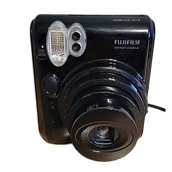 FUJIFILM Instax Camera Mini 50S Instant Print Black w/ Batteries & Film Tested - Picture 1 of 4